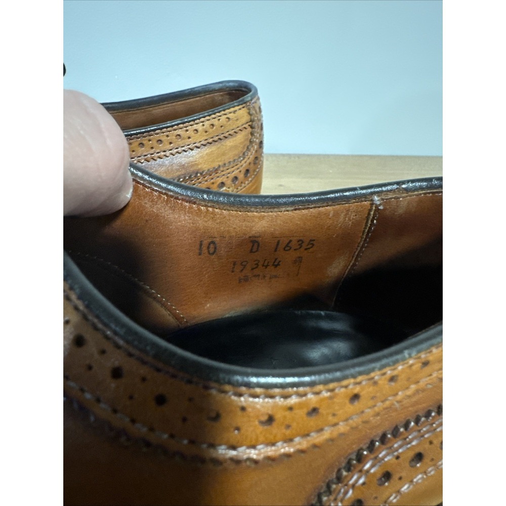Allen Edmonds Mens 10 D Strand Walnut Brown Cap Toe Oxford Leather Dress Shoes - Picture 10 of 13